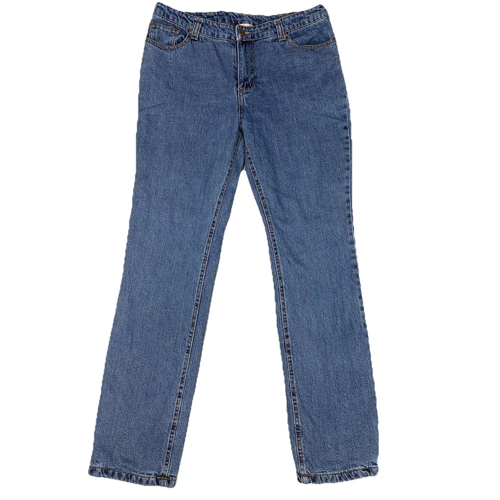 Jane Ashley Vintage Workwear Flannel Lined Straight Leg Jeans Womens 12 Blue‎
